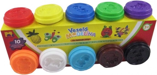 Modeliavimo masė MODELO 10×50 g – įvairių spalvų rinkinys