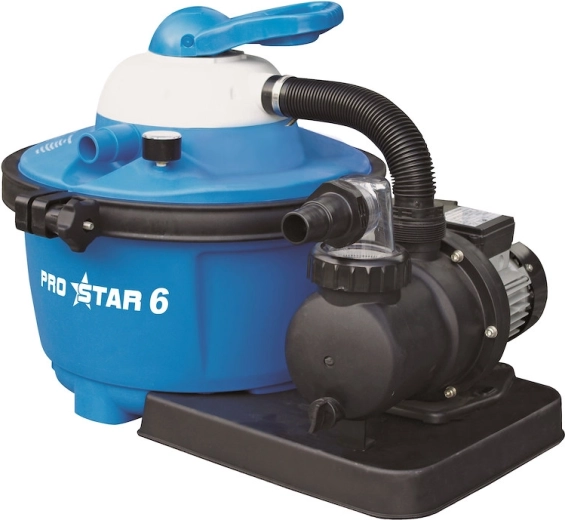Complete filtration set with pump