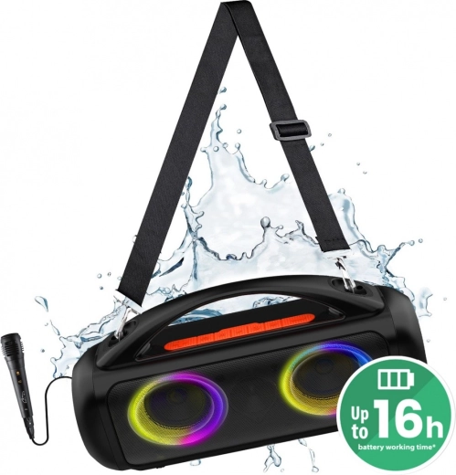 Portable Bluetooth Speaker Media-Tech Power Audio Pro MT3184 with Karaoke and RGB LED