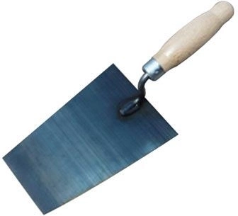 Brick trowel 180 × 130 mm, steel with wooden handle, black