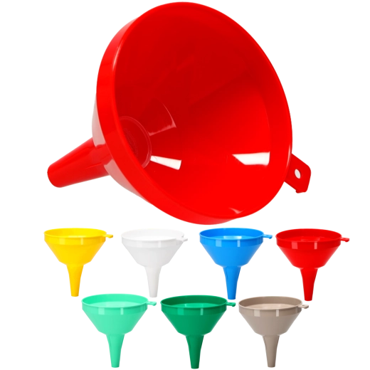 Large plastic funnel with strainer 16 cm
