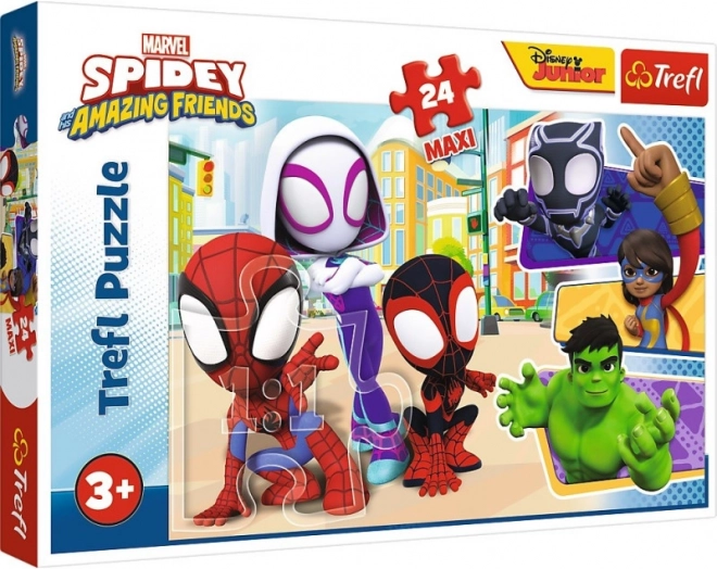 Maxi dėlionė 24 dalių Marvel Spidey ir jo nuostabieji draugai Trefl