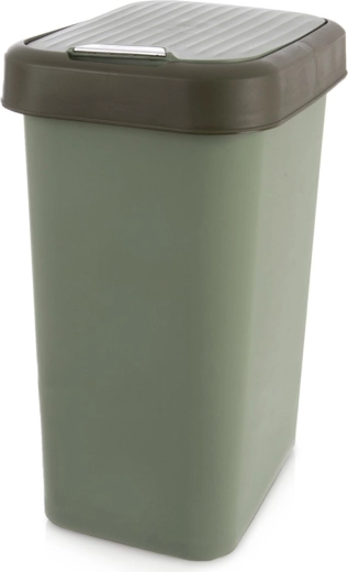 Žalias plastikinis šiukšlių kibiras 25 l
