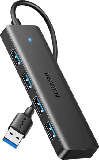 UGREEN USB-A hub 4-in-1 (1× USB-A to 4× USB-A), black