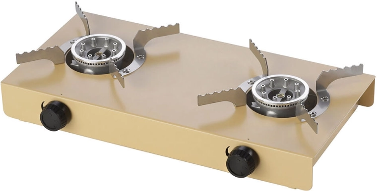 Gas double-burner stove for LPG RIVET