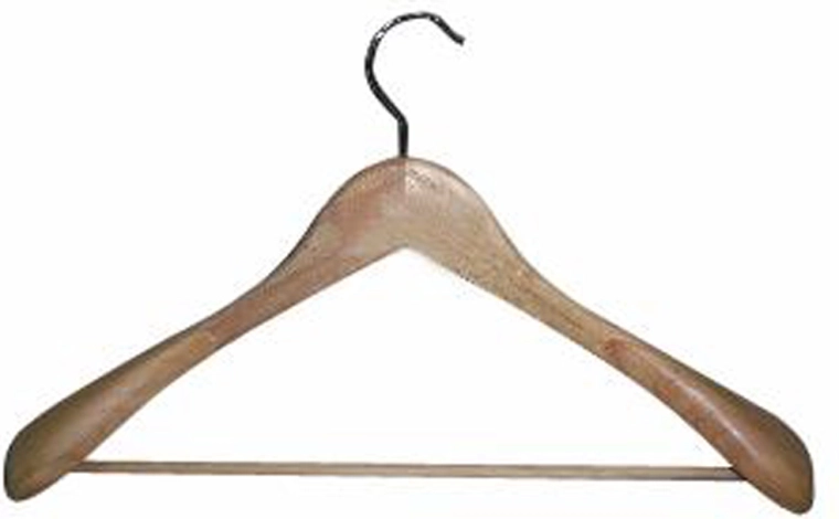 Wooden dress hanger Toro with swivel hook