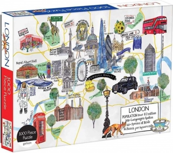 Dėlionė Londono žemėlapis 1000 detalių