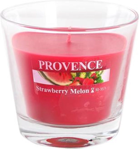 Scented candle in glass PROVENCE strawberry and watermelon 35 hours