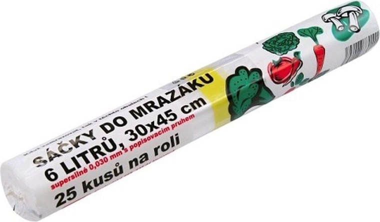 Šaldymo maišeliai su užrašymo juostele 6 l, ypač tvirti (25 vnt.)