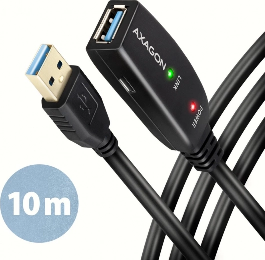 Axagon aktyvus USB kabelio ilgintuvas (repeateris) 10 m