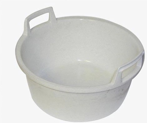 Plastikinis dubuo 43 cm su rankenomis, granito spalvos