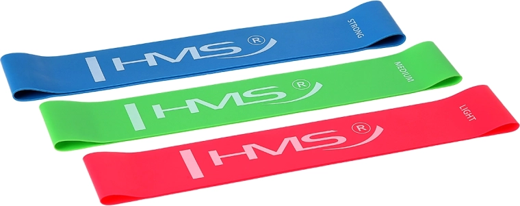 HMS GU04 Slim atsparumo treniruočių gumų rinkinys – 3 pasipriešinimo lygiai