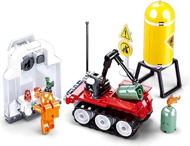 Sluban ugniagesiai – nuotoliniu būdu valdomo roboto konstruktorius