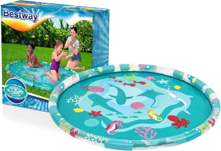 Bestway grindų vandens žaidimų kilimėlis su purkštuvu Underwater Splash 165 cm