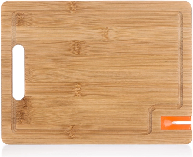 BRILLANTE Bamboo Cutting Board with Sharpener 28 × 21 cm