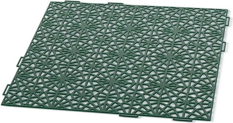 Sodo neslidžios plytelės Mosaic 39,7 × 39,7 cm – žalios, sujungiamieji plastikiniai moduliai