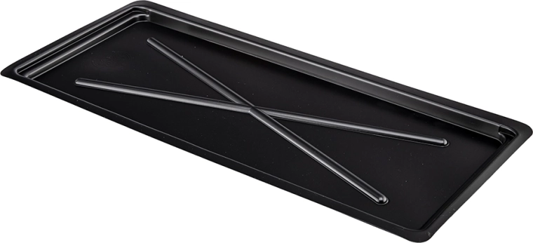 Wide drip tray for dish rack 50 cm – black