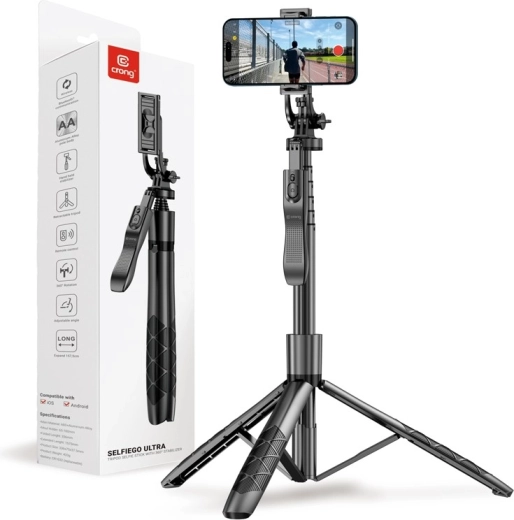 SelfieGo Ultra išplečiamas asmenukių laikiklis su Bluetooth stovu