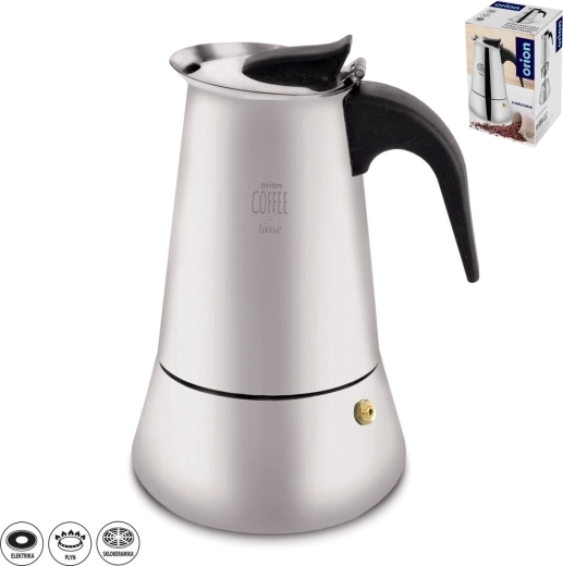 Stainless steel moka pot for espresso Orion 300 ml - 1 piece