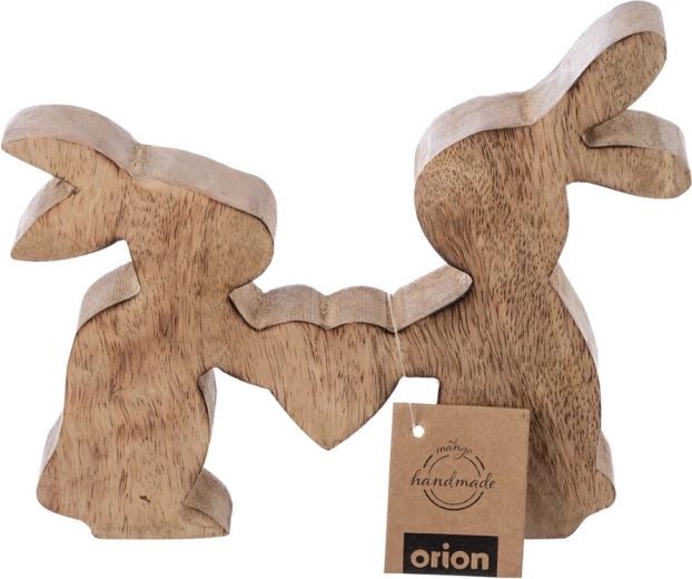 Two bunnies and a heart as a symbol of coziness