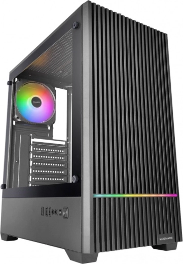 Mars Gaming MC-Quantum black ATX gaming PC case with 4 fans