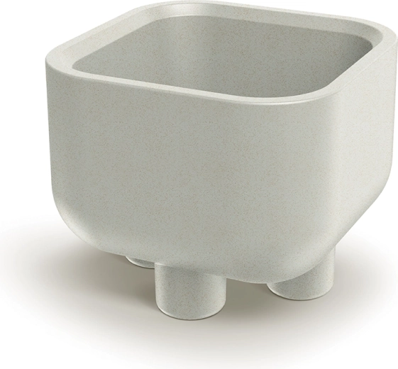Molta Square planter with legs 48 cm sand