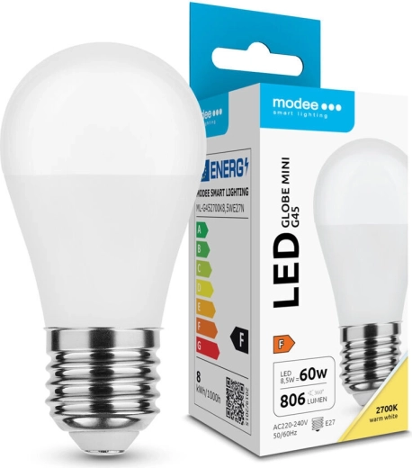 LED lemputė Modee Globe Mini G45 8,5 W E27 806 lm šilta balta