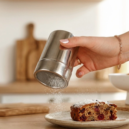 Fine sieve for even sprinkling
