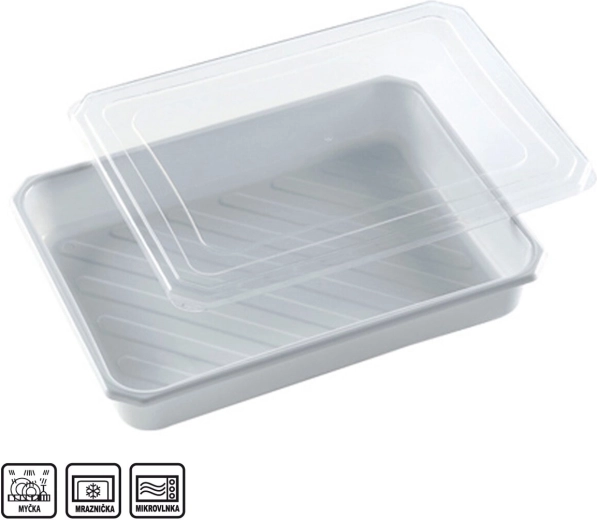 Stačiakampė UH plastikinė dėžutė 4 l