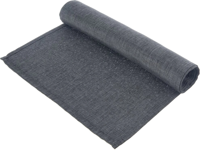 Tamsiai pilkas poliesterinis stalo takelis 160 × 30 cm