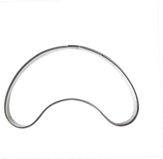 Stainless steel crescent cookie cutter