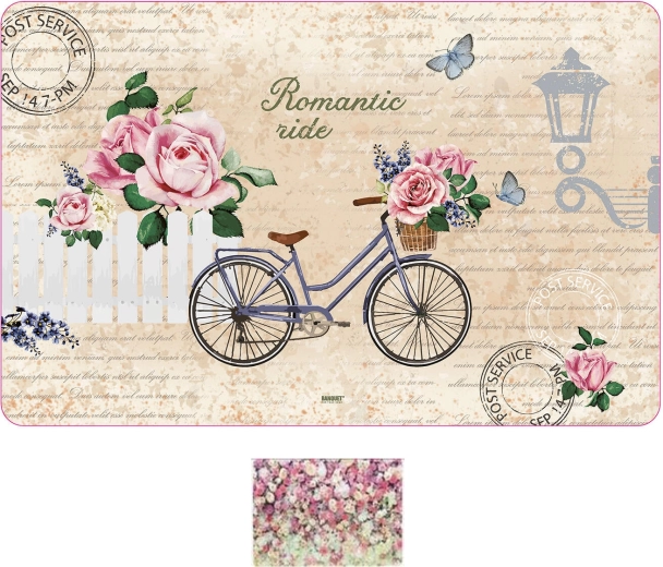 Plastikinė stalo servetėlė Flowers 43 × 28 cm