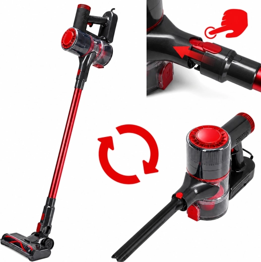 2-in-1: vertikalus ir rankinis dulkių siurblys