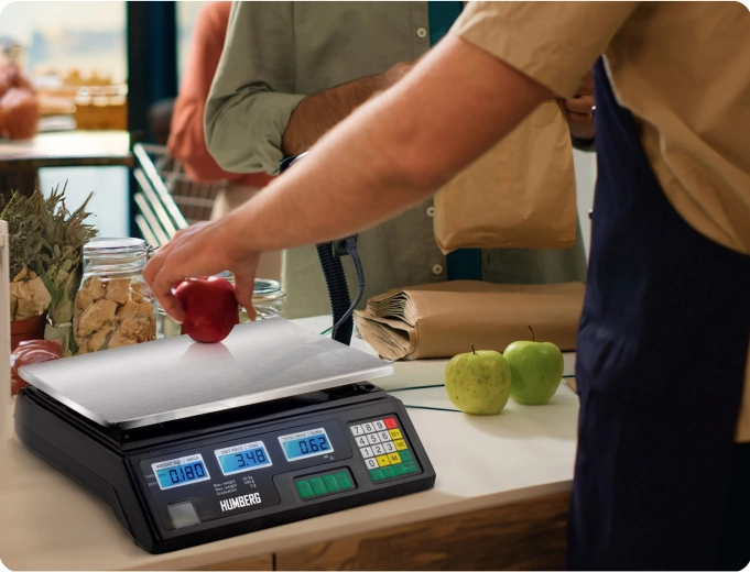 Dual display for operator and customer