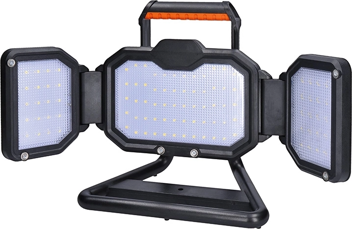 Solight nešiojamas įkraunamas LED prožektorius 30 W 3000 lm oranžinė–juoda