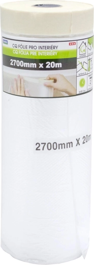 Interior masking tape with cover film 270 cm × 17 m