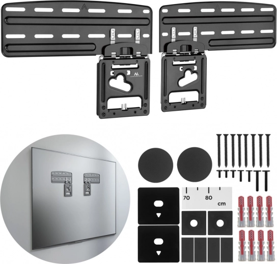 Wall mount for tv maclean 43–85" no gap for samsung qled, neo qled, crystal uhd and the frame
