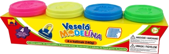 Neoninis plastilinas 4 spalvos 4×140 g