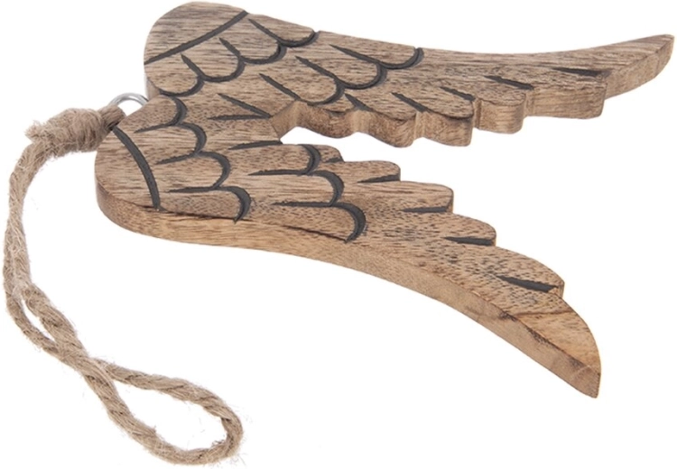 Delicate wing motif with a raised feather detail