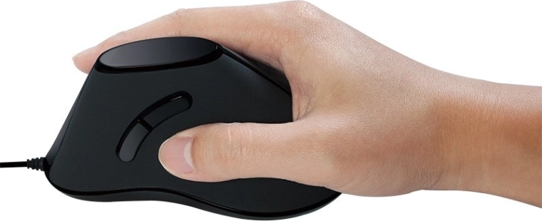 Vertical ergonomics for a more comfortable grip