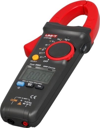 Clamp current measurement up to 400 A without opening the circuit