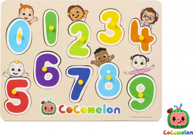 Medinė dėlionė su skaičiais CoComelon