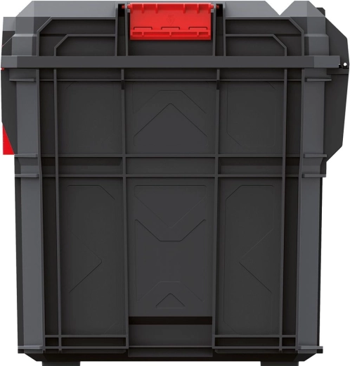 Frame reinforced with ribbing and strengthened corners