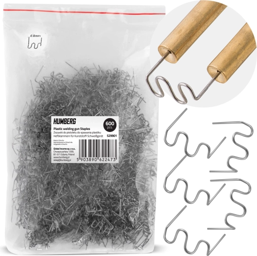 Plastų suvirinimo aparato kabės, tipas A 8 mm – 600 vnt. Humberg