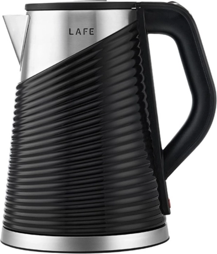 Lafe Elegant Black Electric Kettle with Double Wall and Cool Touch Function