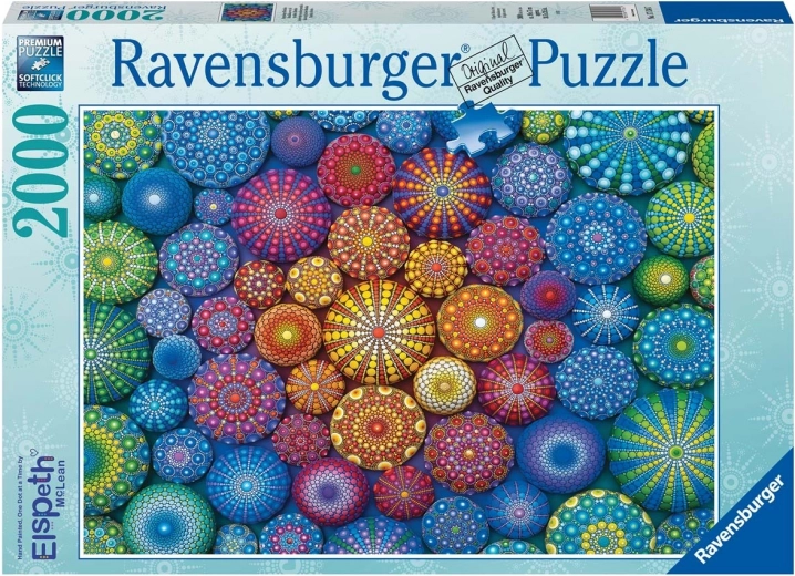 Dėlionė 2000 detalių – vaivorykštinės mandalos RAVENSBURGER
