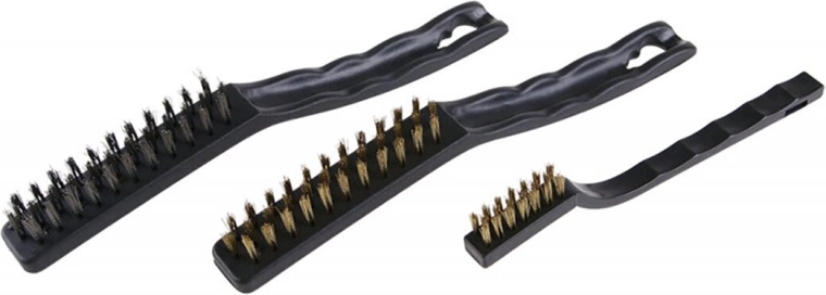 Set of Wire Brushes, 3 pcs (steel and brass)