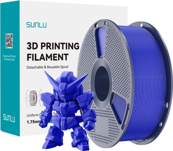 Sunlu PLA+ 2.0 gija (filamentas) profesionaliam 3D spausdinimui 1,75 mm – klein blue (mėlyna)