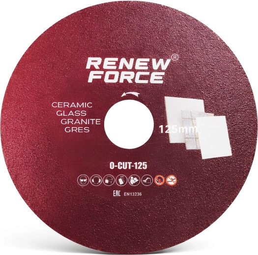 Renew Force O-CUT 125 mm diamond blade for cutting porcelain stoneware and ceramics - 1 piece