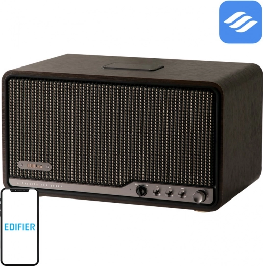Edifier S300 wireless speaker black walnut